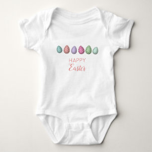Kute Happy Paast Egg Pastel Colors Romper