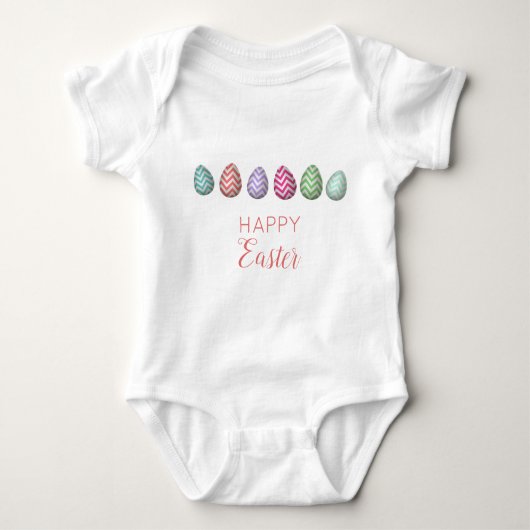 Kute Happy Paast Egg Pastel Colors Romper (Voorkant)