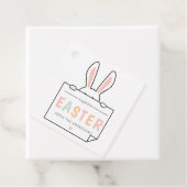 Kute Happy Paaster Bunny Easter Basket Bedankjes Labels (In situ)