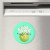 Kute Happy Paasturkooise Classic Round Magneet (Insitu (Vaatwasser))