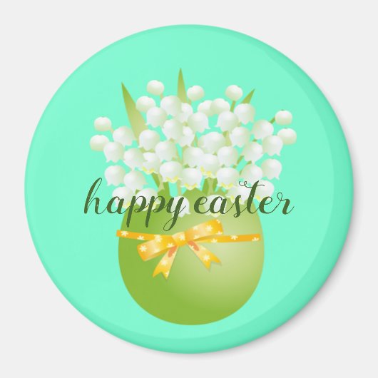 Kute Happy Paasturkooise Classic Round Magneet (Voorkant)
