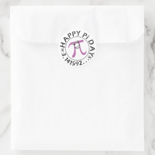 Kute Happy Pi Day © - Funny Pi Day Stickers (Tas)