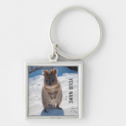 Kute & Happy Quokka Beach Animal Australië Sleutelhanger (Voorkant)