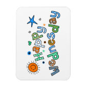 Kute Happy Woensdag Week Groet Tekstexpressie Magneet (Verticaal)
