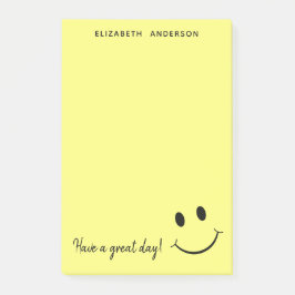 Kute Happy Yellow Face Personalized Post-it Notes