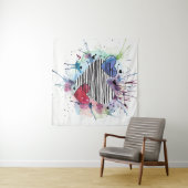 Kute hart en was in de Waterverf Wandkleed (In Situ (horizontaal))