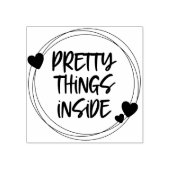 Kute harten  dingen binnenin 	rubberstempel (Afrduk)