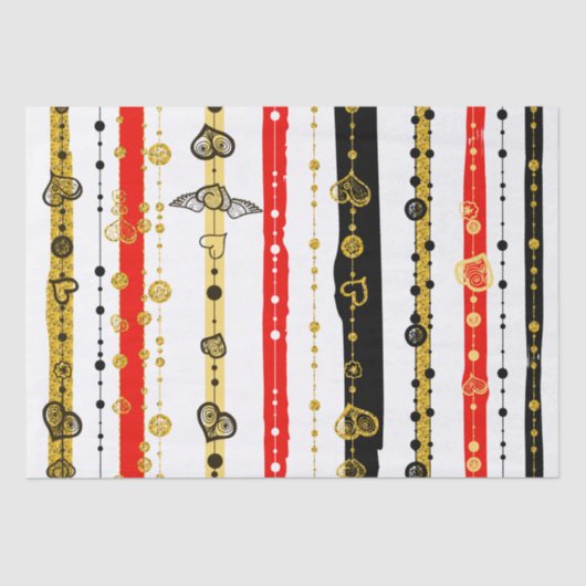 Kute harten Handdoedels patroon Tissuepapier (Voorkant)