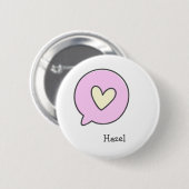 Kute hartslag - Gepersonaliseerde Kinder Button (Voorkant /achterkant)