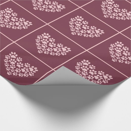 Kute hartwappapier cadeaupapier (Hoek)