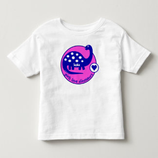 Kute helderroze dinosaur voor meisjes kinder shirts