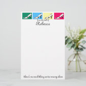 Kute hiel-schotels briefpapier (Staand voorkant)