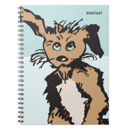 Kute hond met blauwe papaver-ogen notitieboek