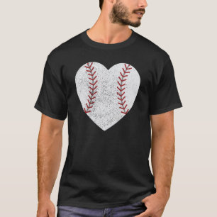 Kute honkbalhartslag voor honkbalperlak mam t-shirt