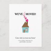 Kute House met hart We hebben nieuwe adressen verp Briefkaart (Voorkant)