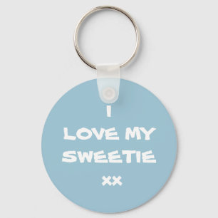 Kute Ik hou van mijn SWEETIE xx Sleutelhanger