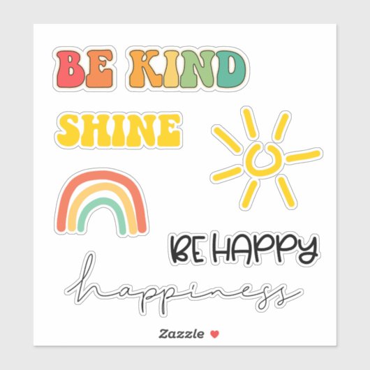 Kute inspirerend set van 6 sticker (Vel)