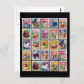 Kute Japan Year of Animal Stamp Pattern Briefkaart (Voorkant / Achterkant)