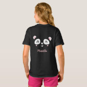 Kute karakter panda kinderdagkleding t-shirt (Achterkant volledig)