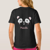 Kute karakter panda kinderdagkleding t-shirt (Achterkant)