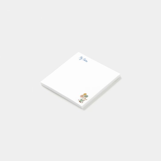 Kute kat holdings bloemen gepersonaliseerd post-it® notes (Schuin)