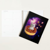 Kute kat in donut in ruimtespuiten van Kat Planner (Display)