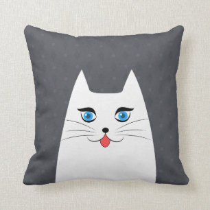 Kute kat met tong uit de mond kussen