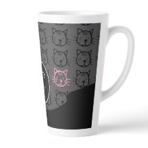 Kute Kat (zwart, donkergrijs en roze)