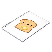 Kute Kawaii Butter Toast Notitieboek (Linkerzijde)