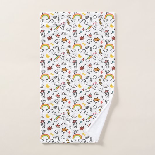 Kute Kawaii Pattern-handdoekset Bad Handdoek (Handdoek)
