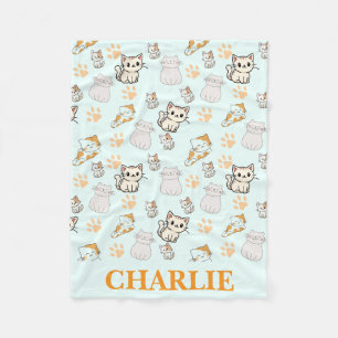 Kute Kawaii & Pootjes Persoonlijke Babydeken Fleece Deken
