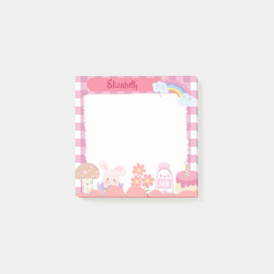 Kute Kawaii roze karakters Persoonlijke Aanpassing Post-it® Notes