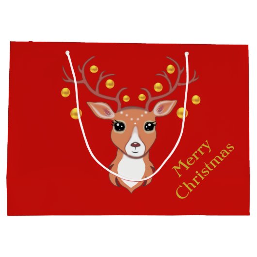 Kute kerstabel groot cadeauzakje (Achterkant)