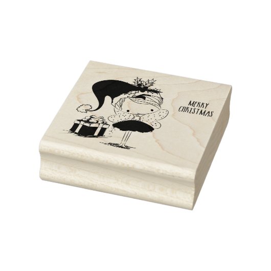 Kute kerstavond rubberstempel (Stempel)