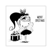 Kute kerstavond rubberstempel (Afrduk)