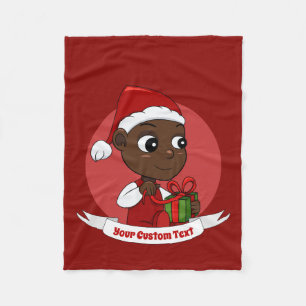 Kute kerstbaby cartoon Fleece Blanket