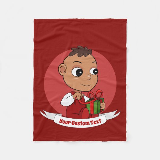Kute kerstbaby cartoon Fleece Blanket (Voorkant)