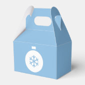 Kute kerstbal Blue Favor Box Bedankdoosjes (Achterkant)