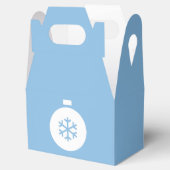 Kute kerstbal Blue Favor Box Bedankdoosjes (Geopend)