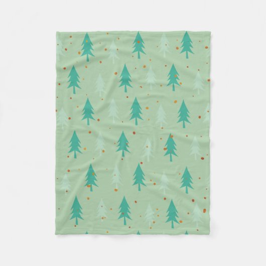 Kute kerstbomen fleece deken (Voorkant)
