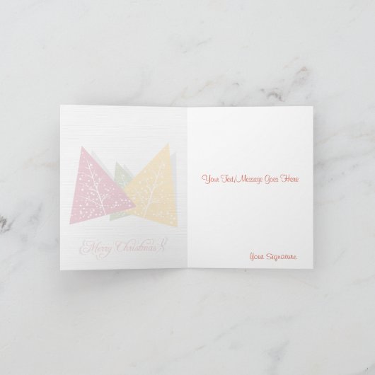 Kute kerstbomen Merry-kerstdesign Feestdagen Kaart (Binnen)