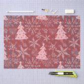 Kute kerstbomen met sneeuwvlokken tissuepapier (Craft)