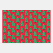 Kute kerstboom inpakpapier vel (Voorkant)