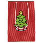 Kute kerstboom medium cadeauzakje (Achterkant)