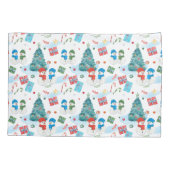 Kute kerstboom, Snowman, Gifts, Snoep Pattern Kussensloop (Achterkant)