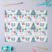 Kute kerstboom, Snowman, Gifts, Snoep Pattern Tissuepapier (Craft)
