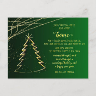 Kute kerstboom We hebben vakantiebeweging gemaakt Briefkaart