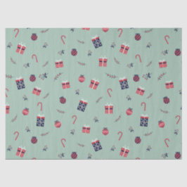 Kute kerstcadeaupatroon voor siervoorwerpen tissuepapier