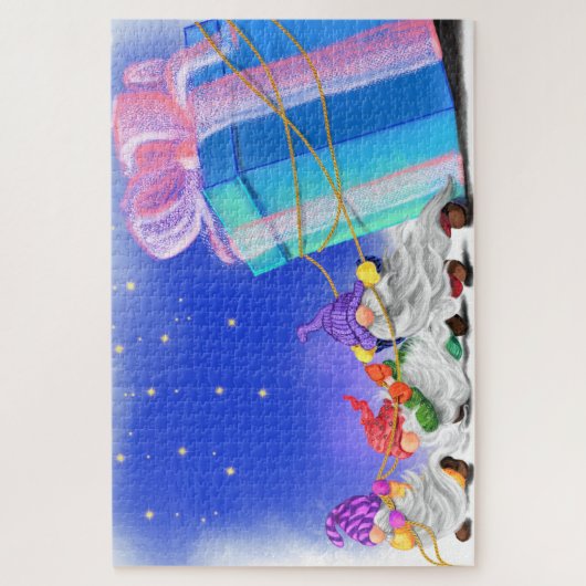 Kute kerstcadeautjes brengen een geweldig cadeautj legpuzzel (Verticaal)