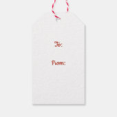 Kute kerstcadeautjes met mevrouw Snowman Gift Labe Cadeaulabel (Achterkant)